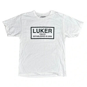 Luker by Neighborhood Japan Tokyo Big Logo  White T Shirt Mens Medium